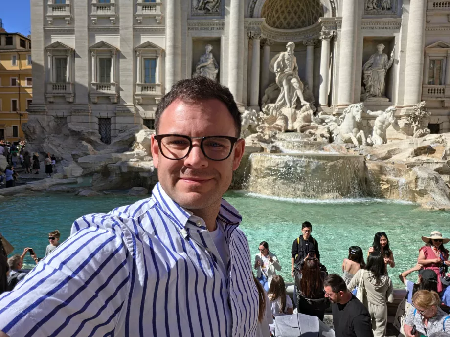 Ja przy fontannie di Trevi