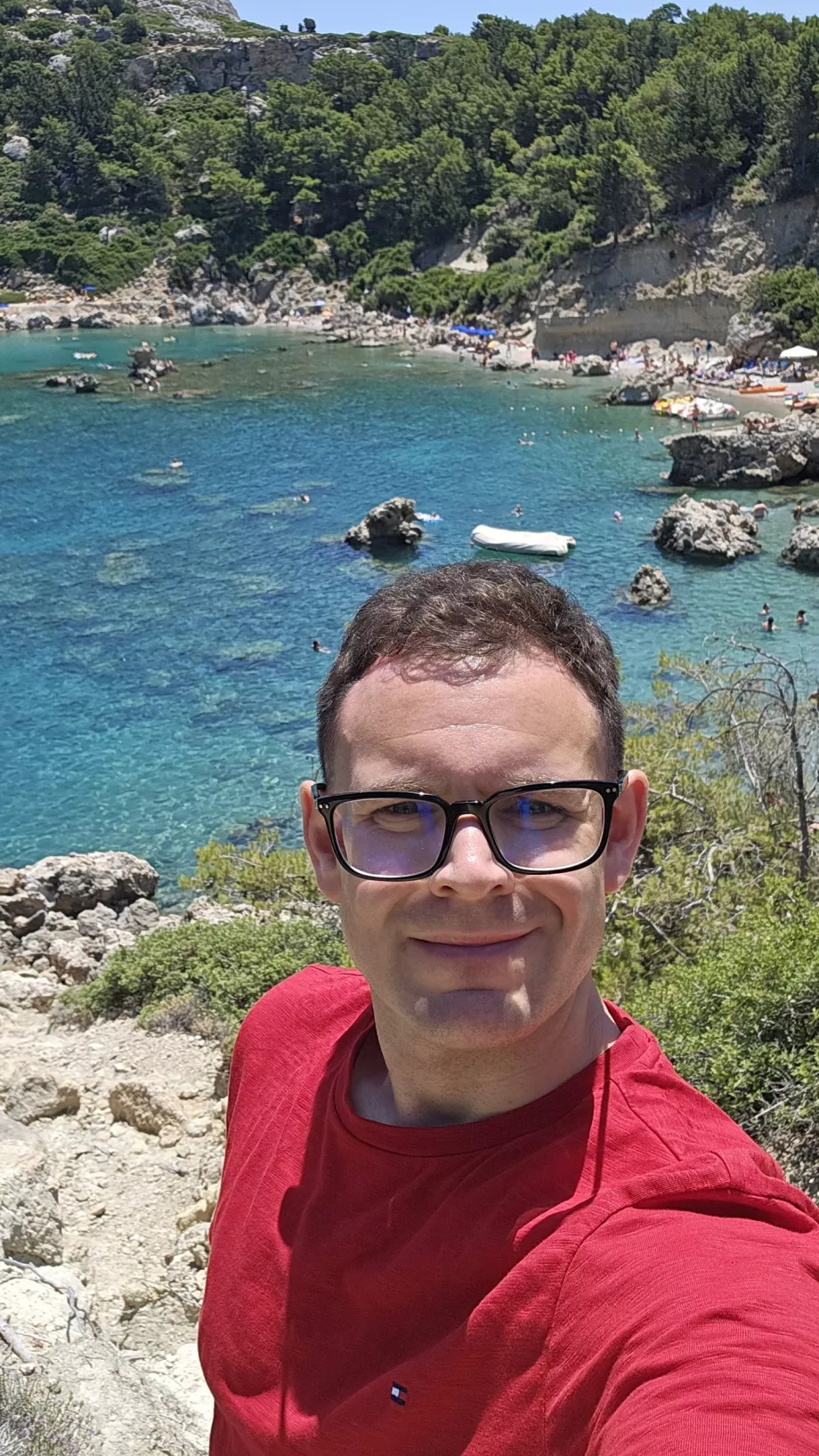 Christopher na plaży Anthony'ego Quinna