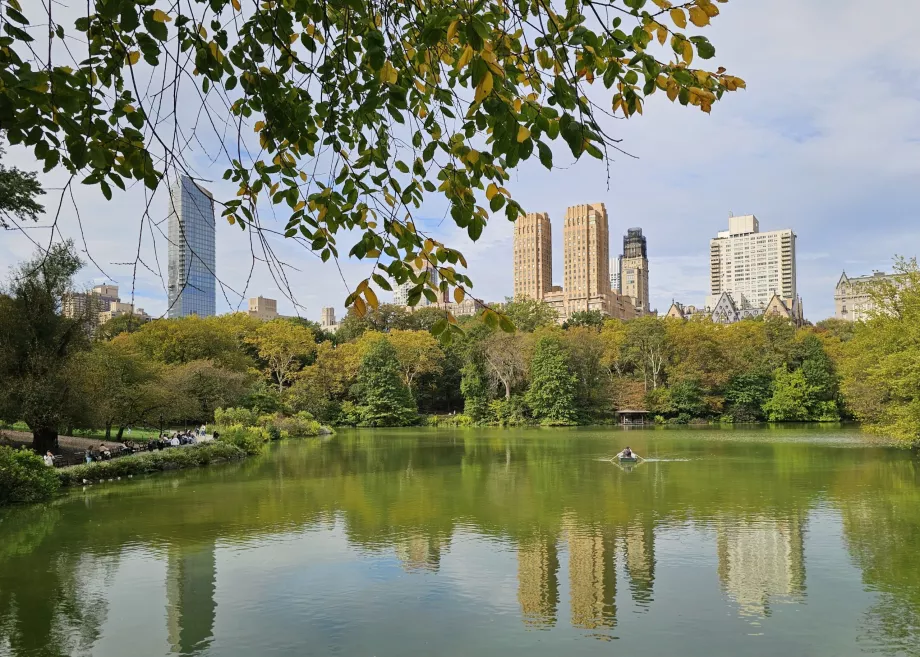 Jezioro i panorama Uptown