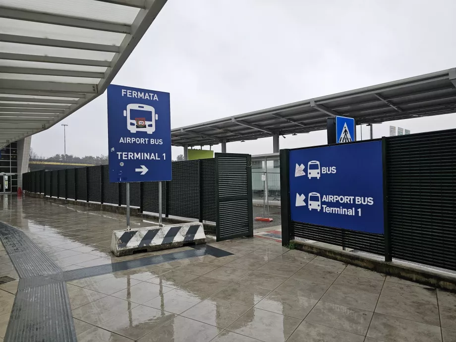 Przystanek autobusu wahadłowego przy Terminalu 2