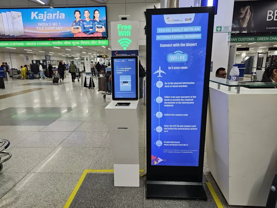 Kiosk z hasłem do Wi-Fi