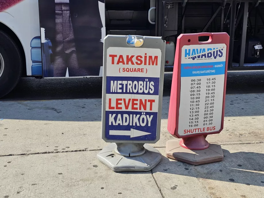 Oznakowanie przystanków Havabus
