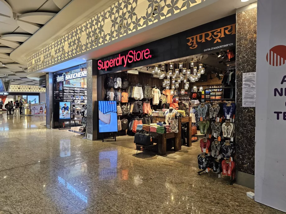 Sklepy, strefa tranzytowa, terminal 2