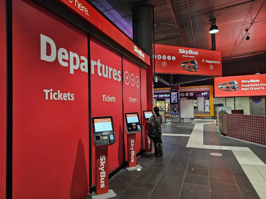 Przystanki Skybus w centrum Melbourne