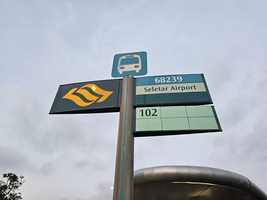 Przystanek autobusowy przed lotniskiem