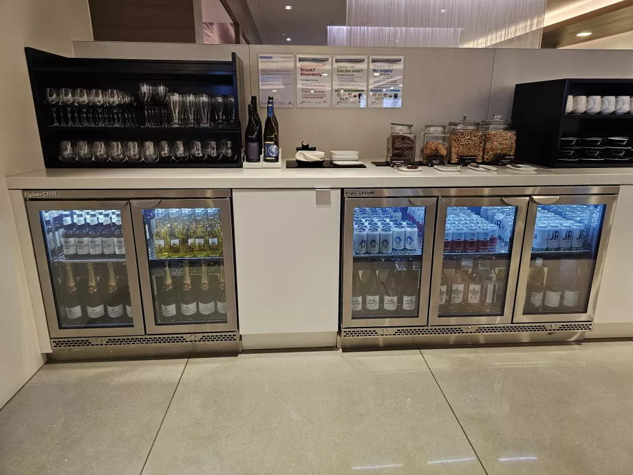 ANZ Lounge, napoje alkoholowe