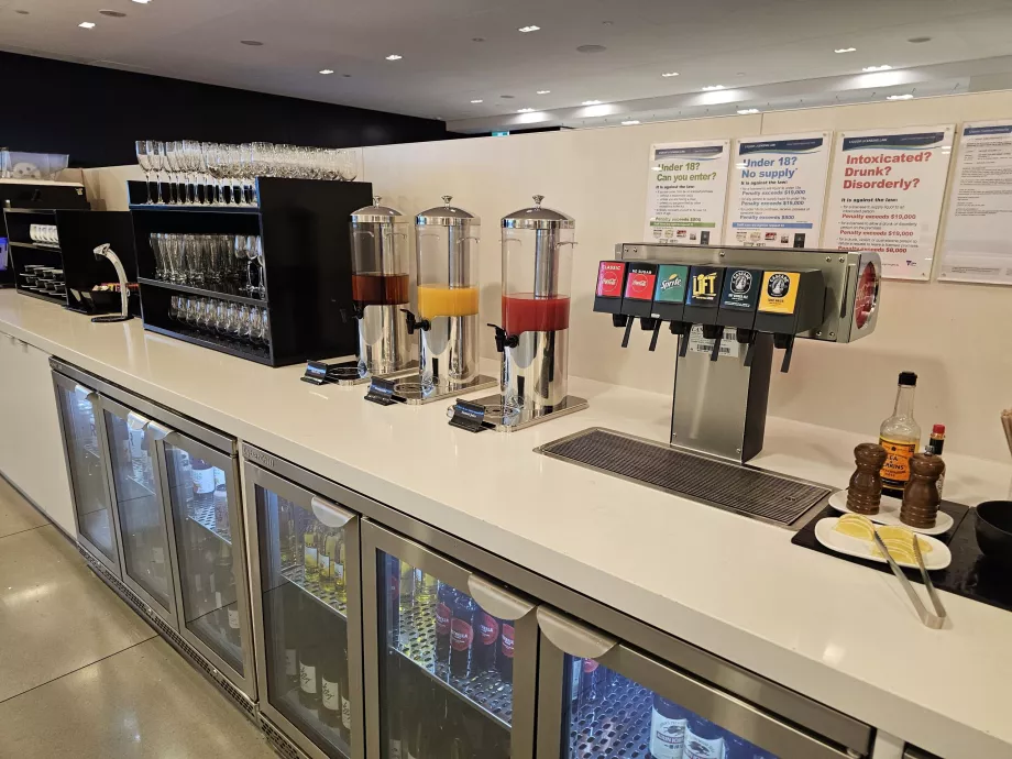 ANZ Lounge, napoje bezalkoholowe